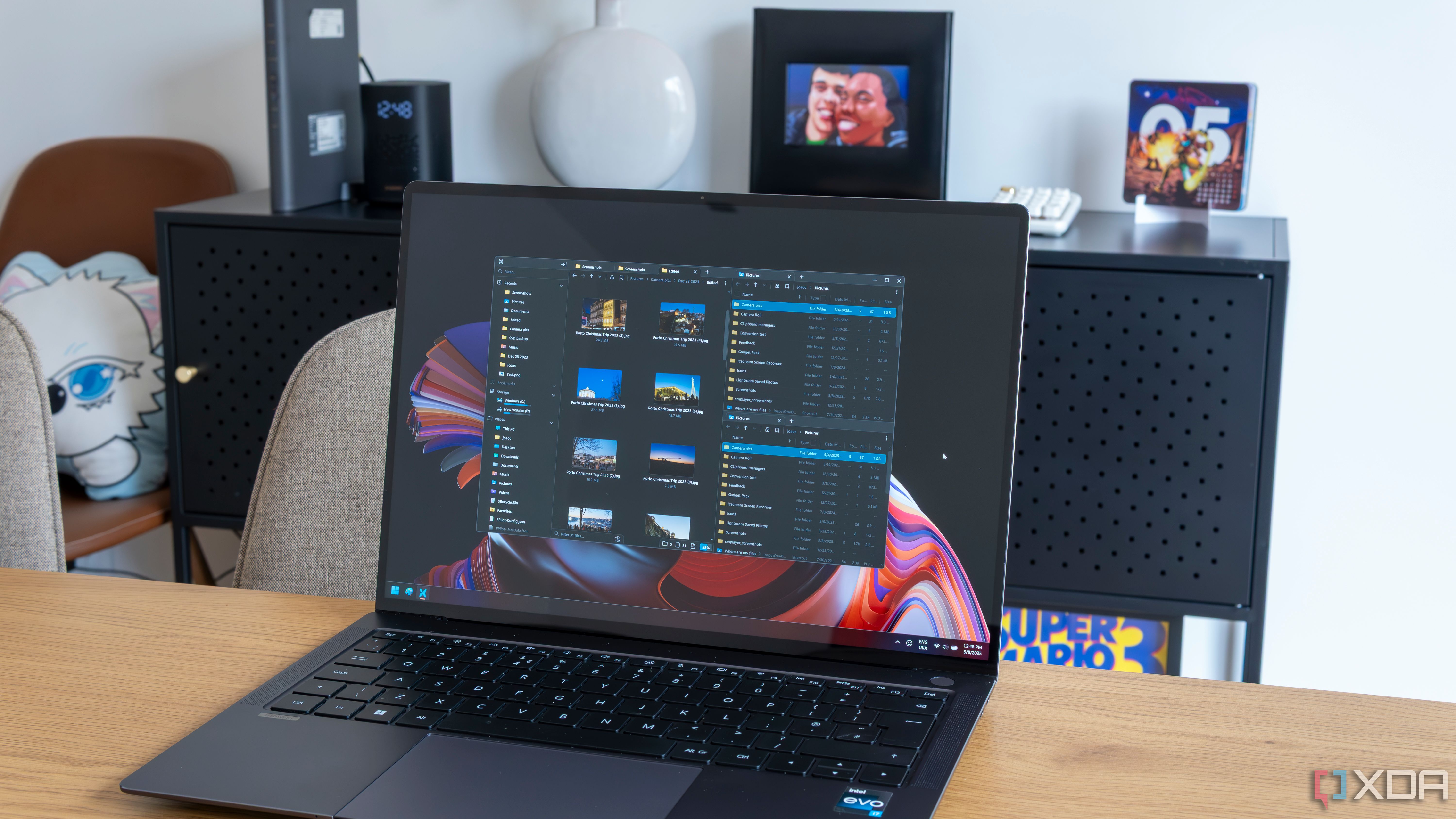 Laptop running File Pilot file manager