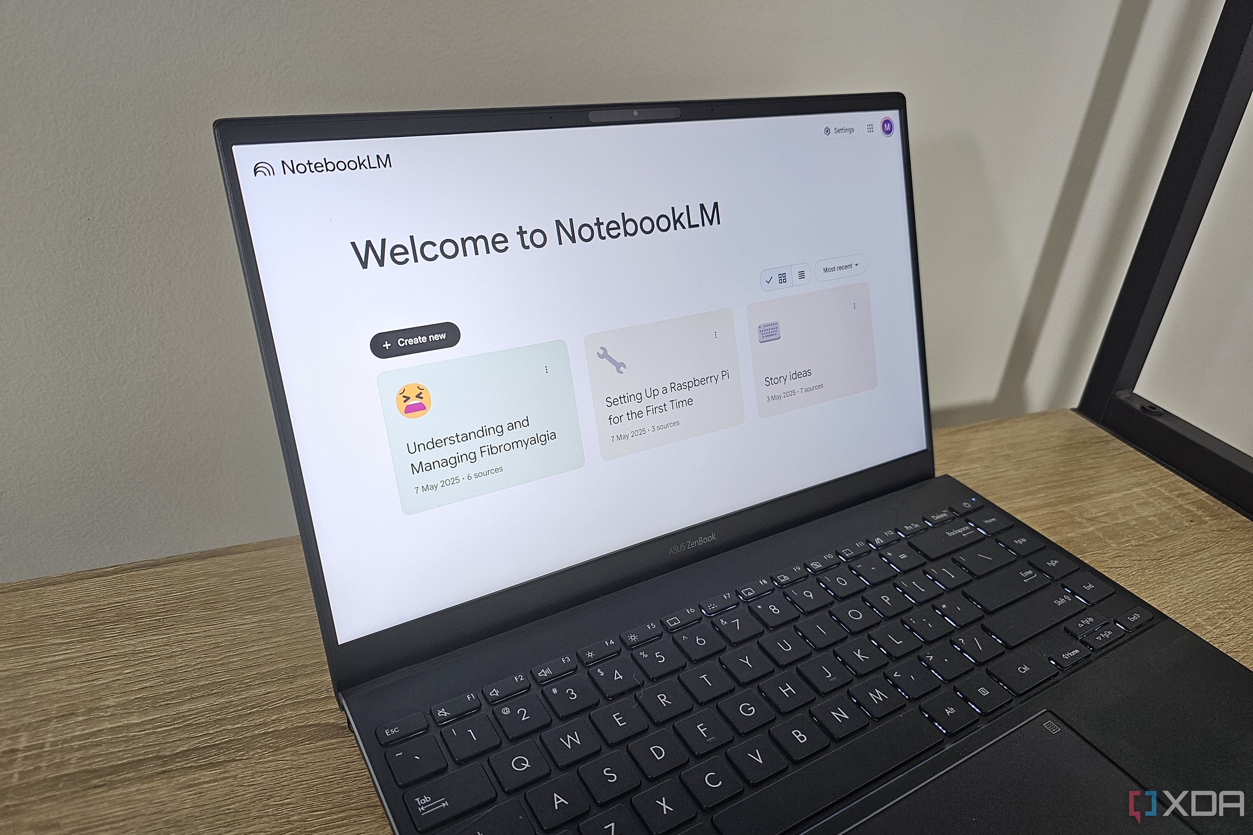 NotebookLM on a laptop screen