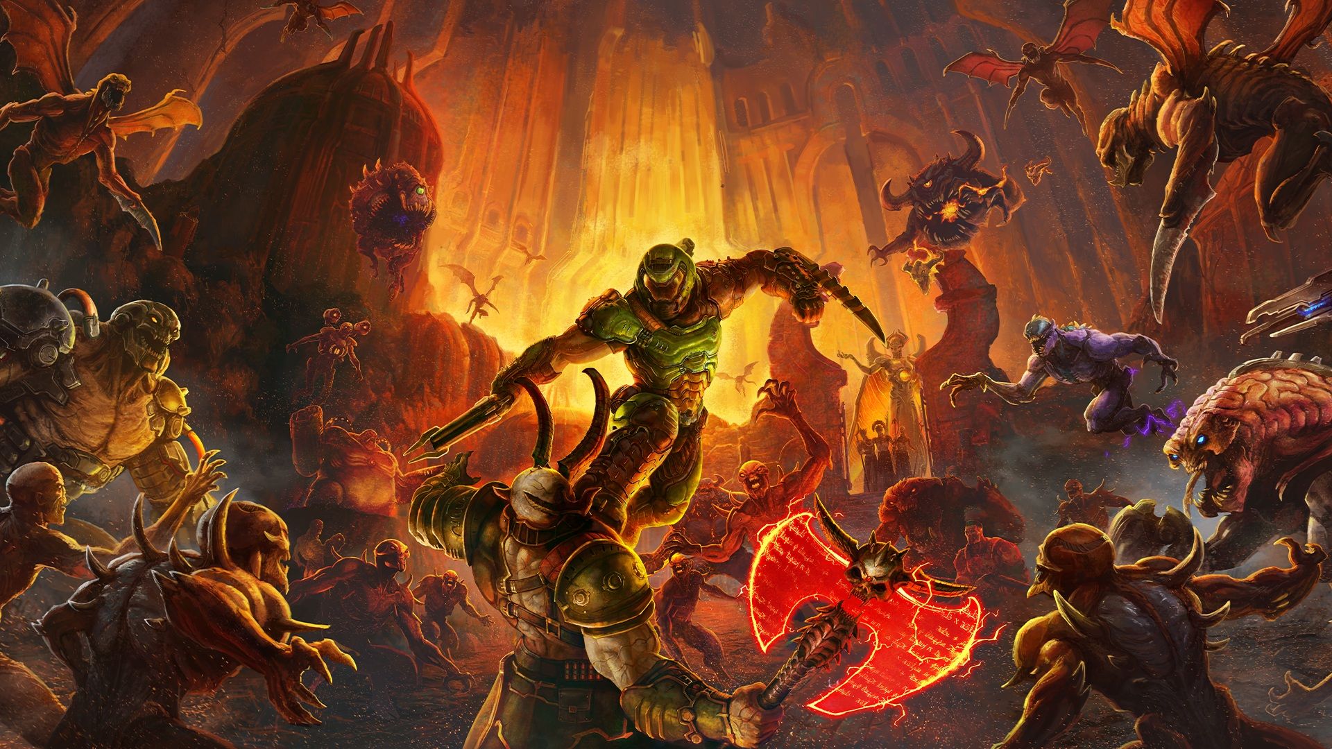 Doom game series cover collage