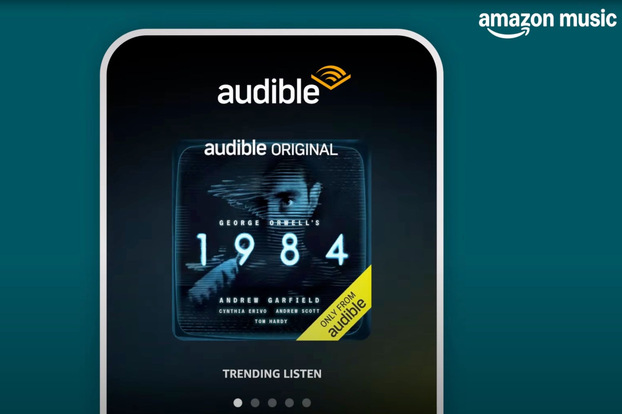 Audiobook cover on a digital device