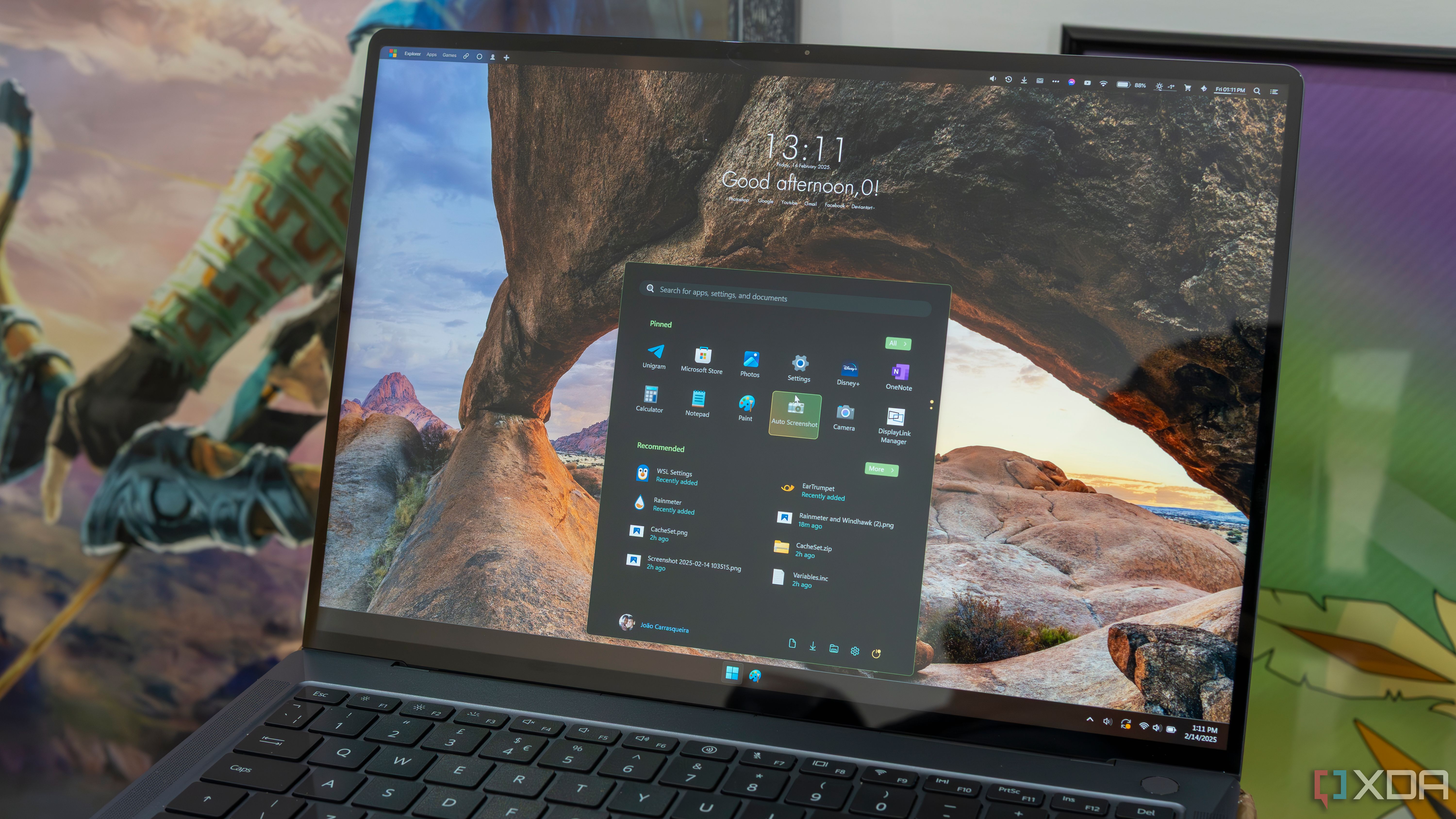 Laptop running Windows 11 with portable apps on screen