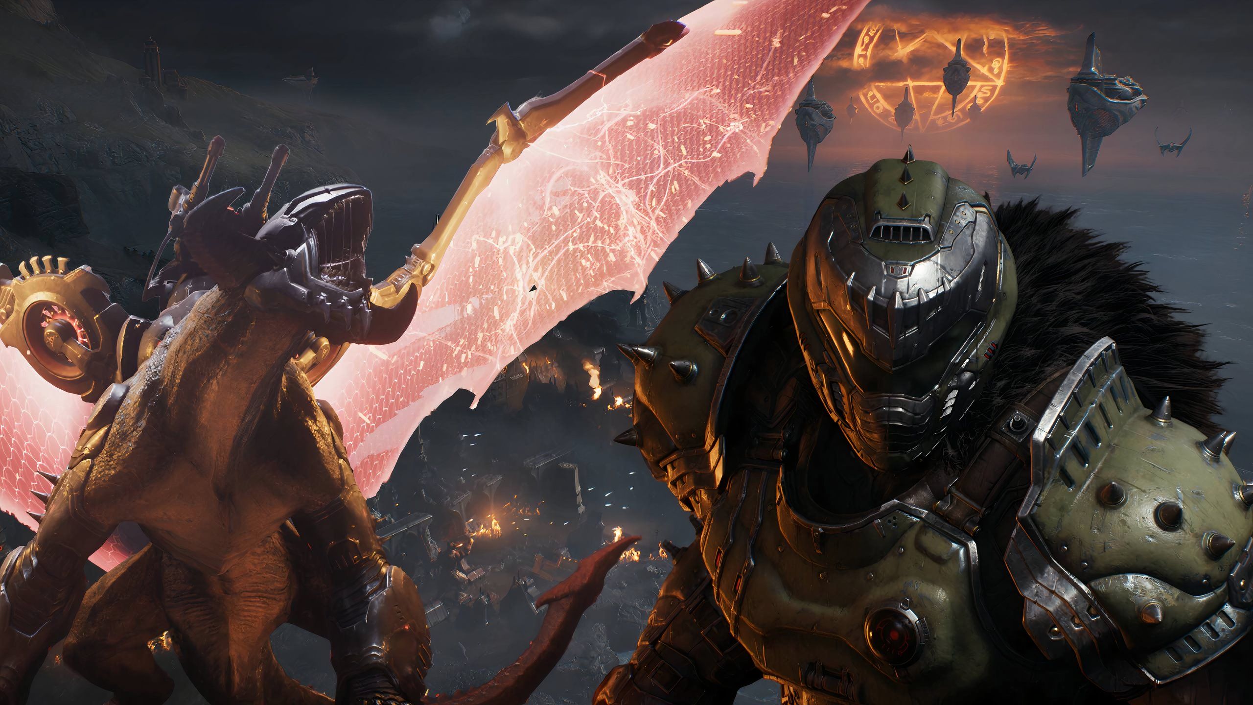 A medieval-themed scene from Doom: The Dark Ages game.