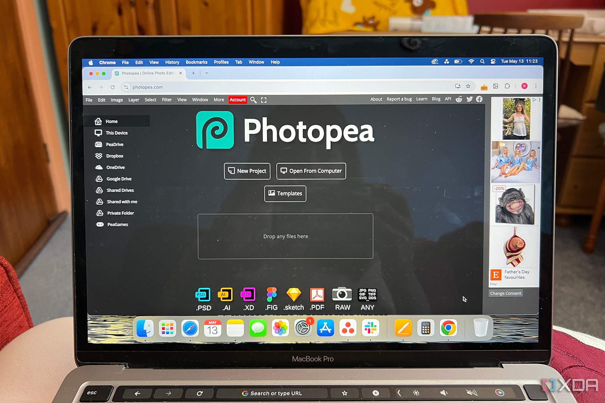 Photopea browser-based design tool