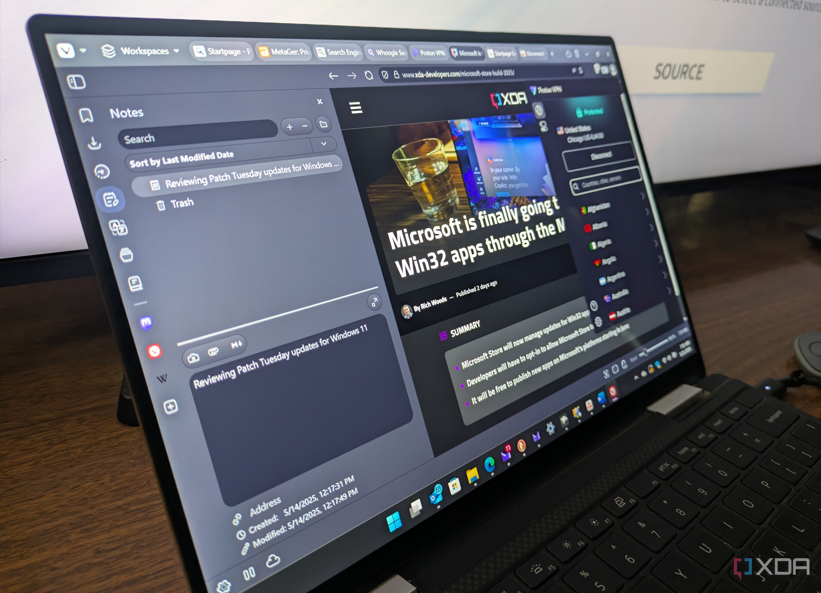 Laptop displaying Vivaldi browser
