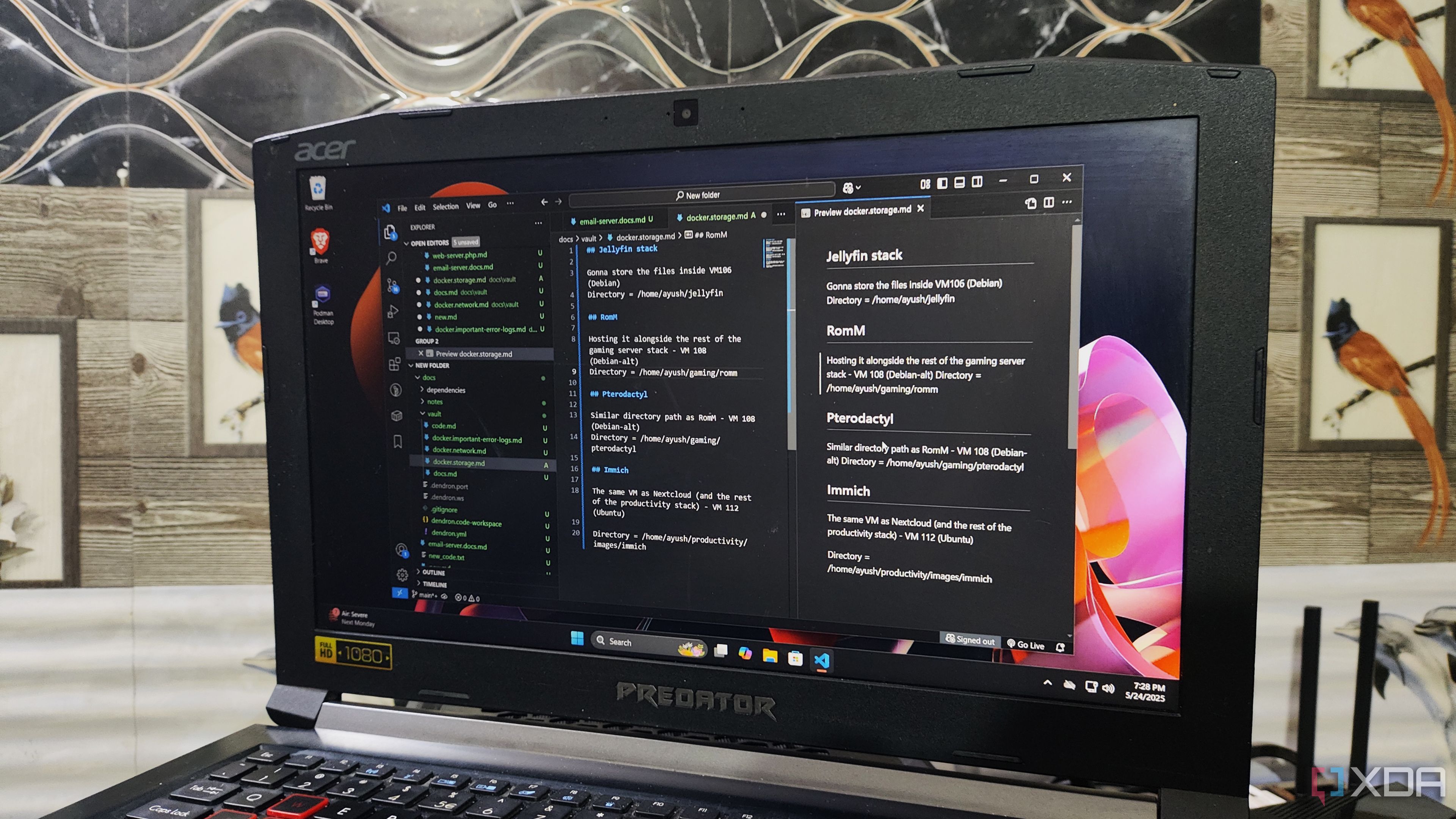 Dendron note app on desktop and mobile