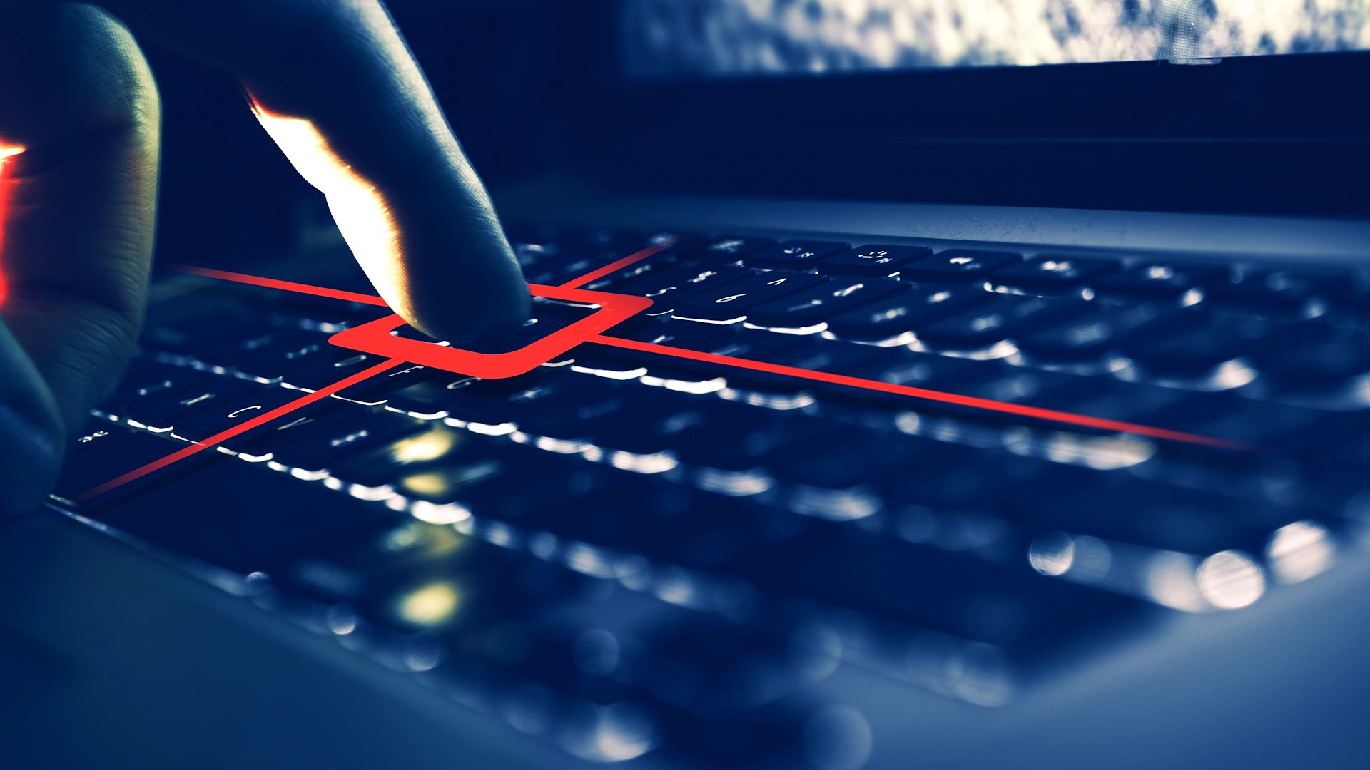 Laptop keyboard with focus tools