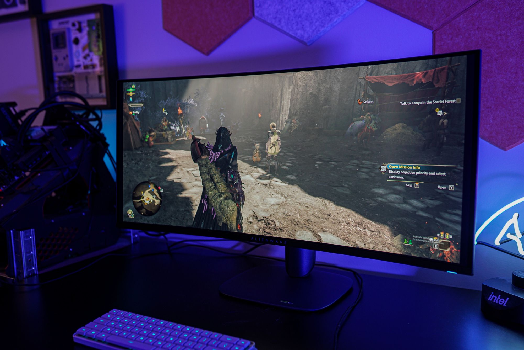 New OLED monitor on a simple desk