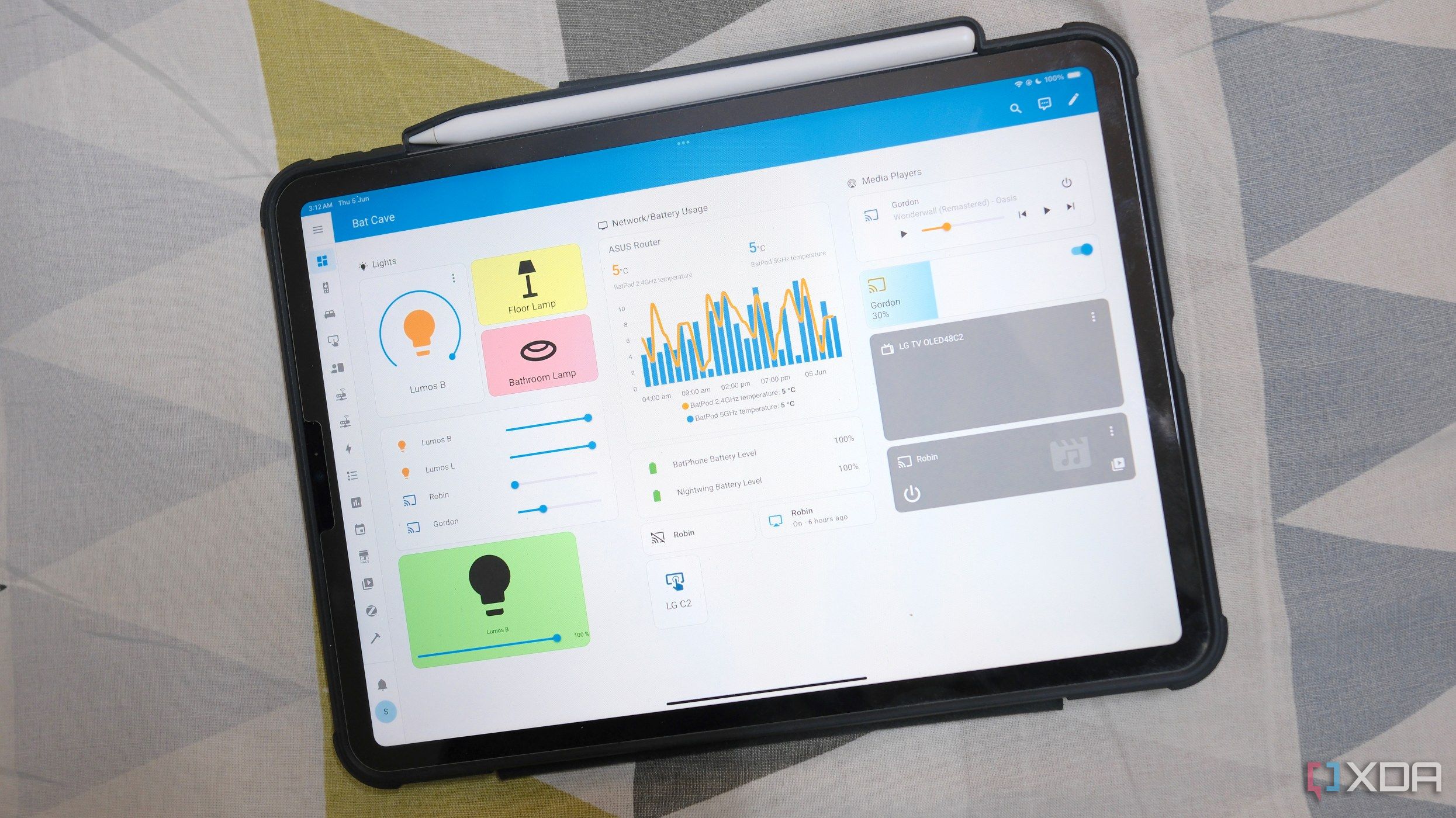 Home Assistant smart dashboard with custom interface