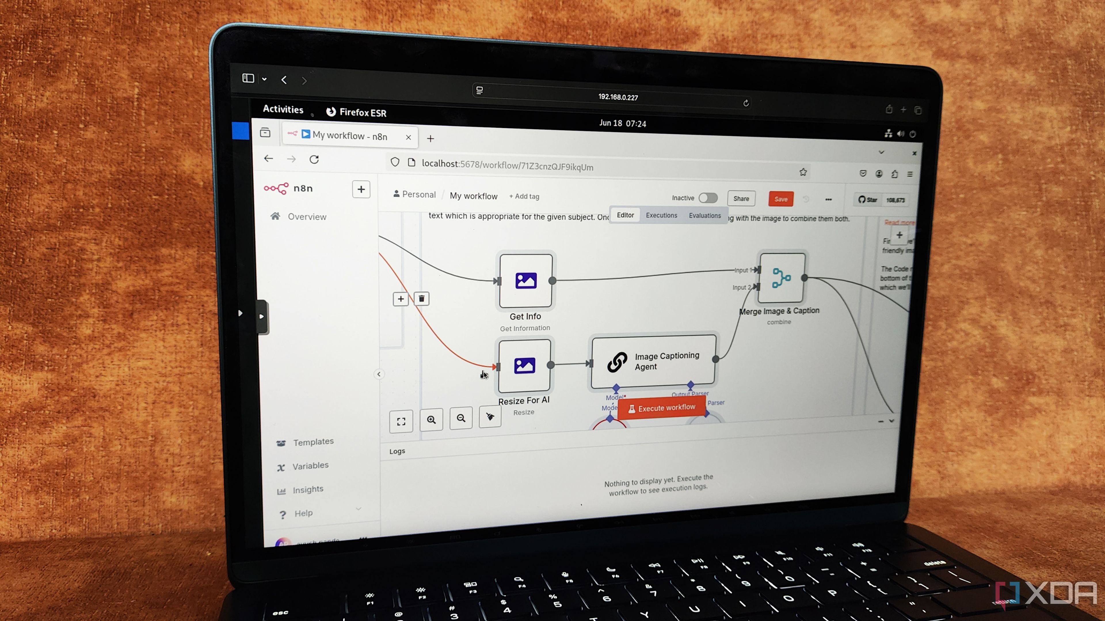Screenshot of automation platform interface