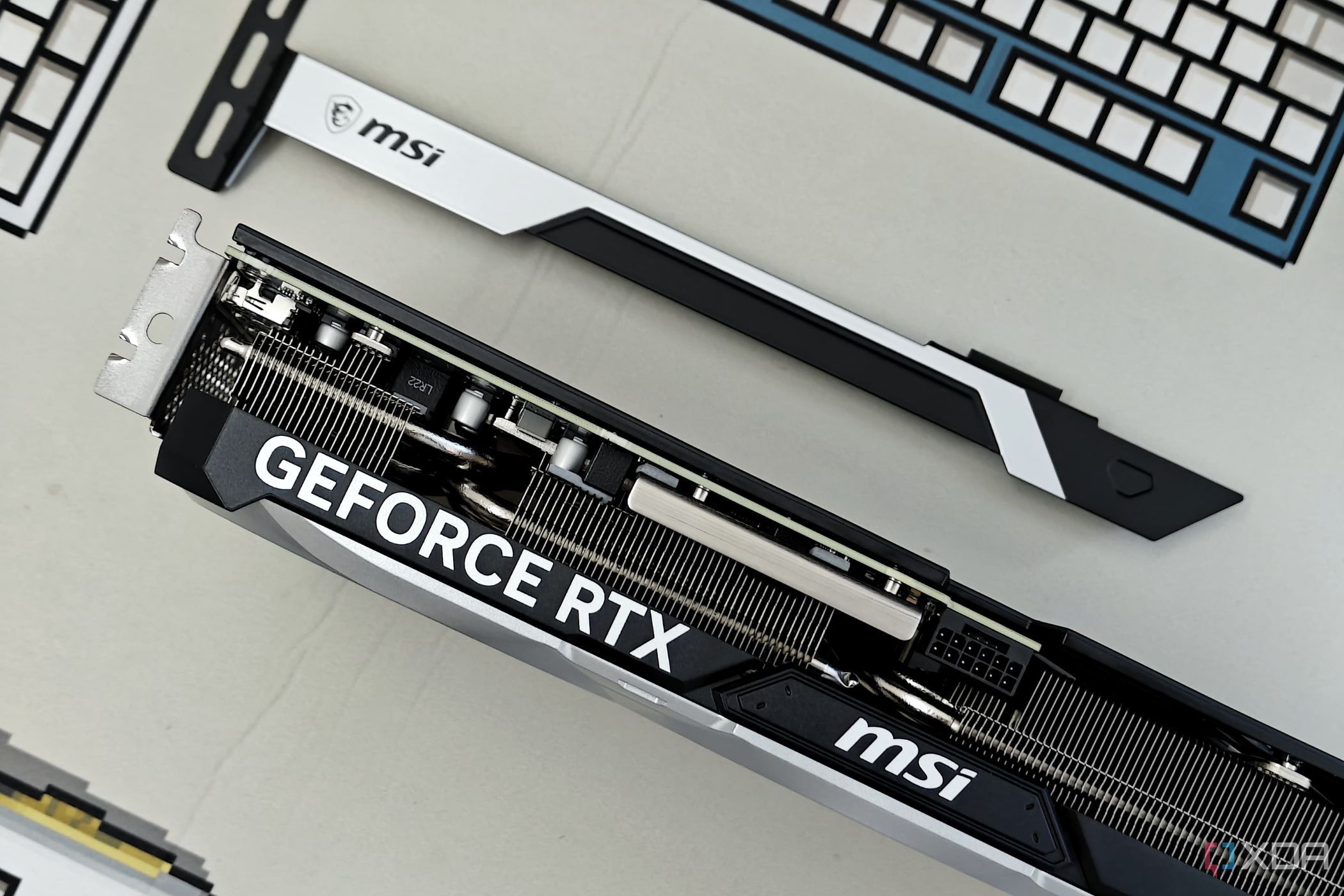 Graphics card on a table