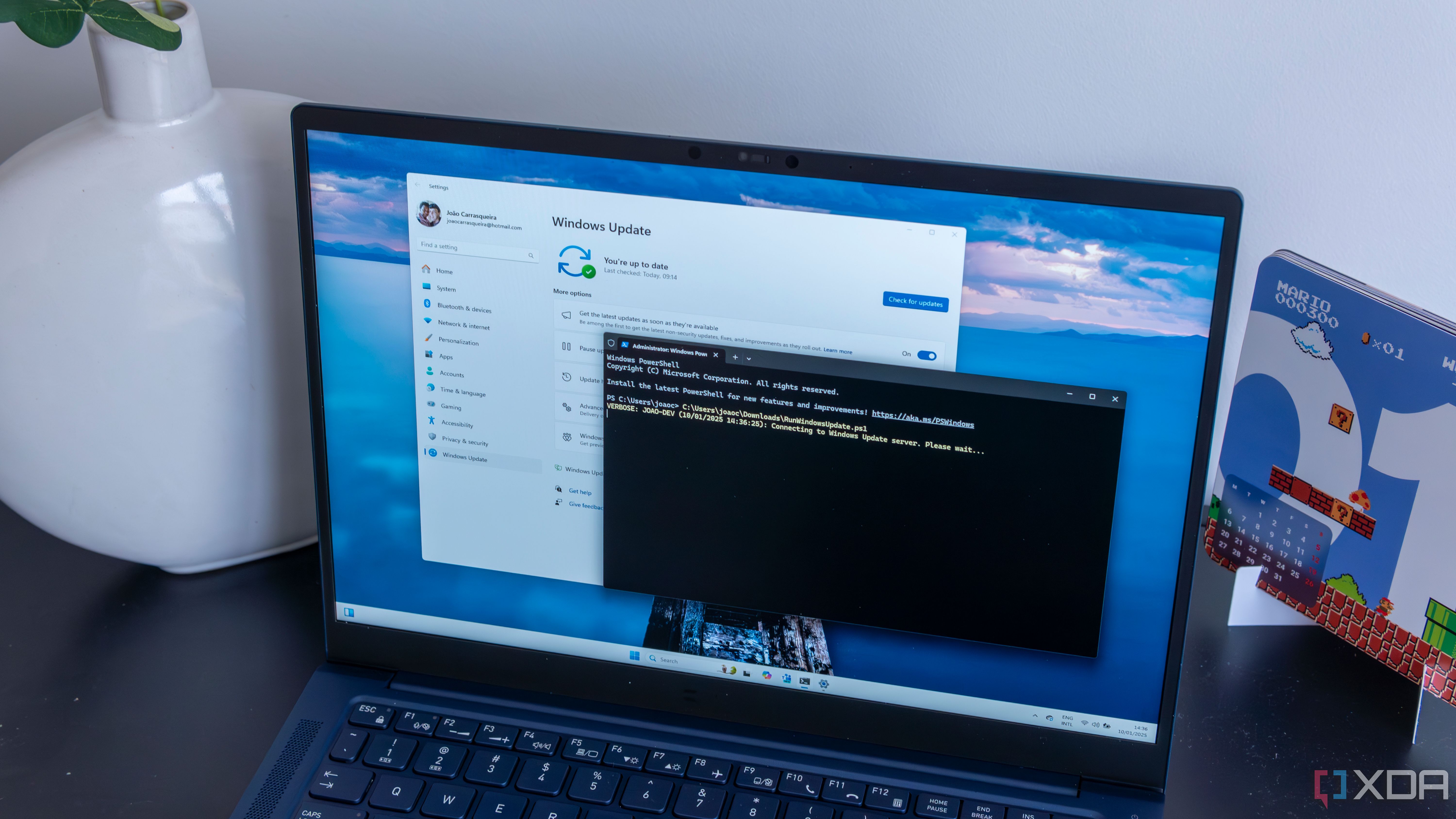 Windows Update settings on a PC screen