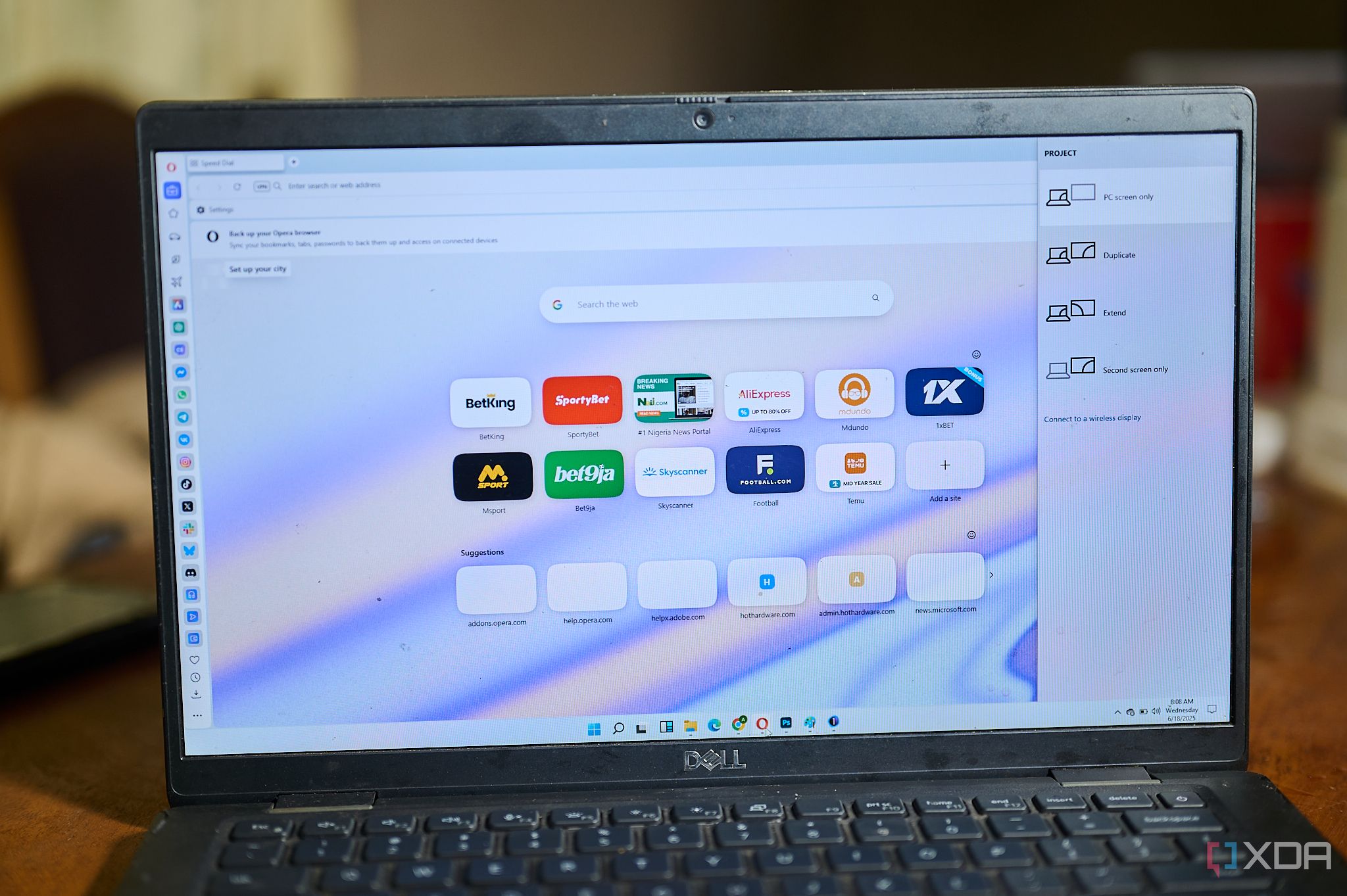 Opera One browser with workspaces and sidebar