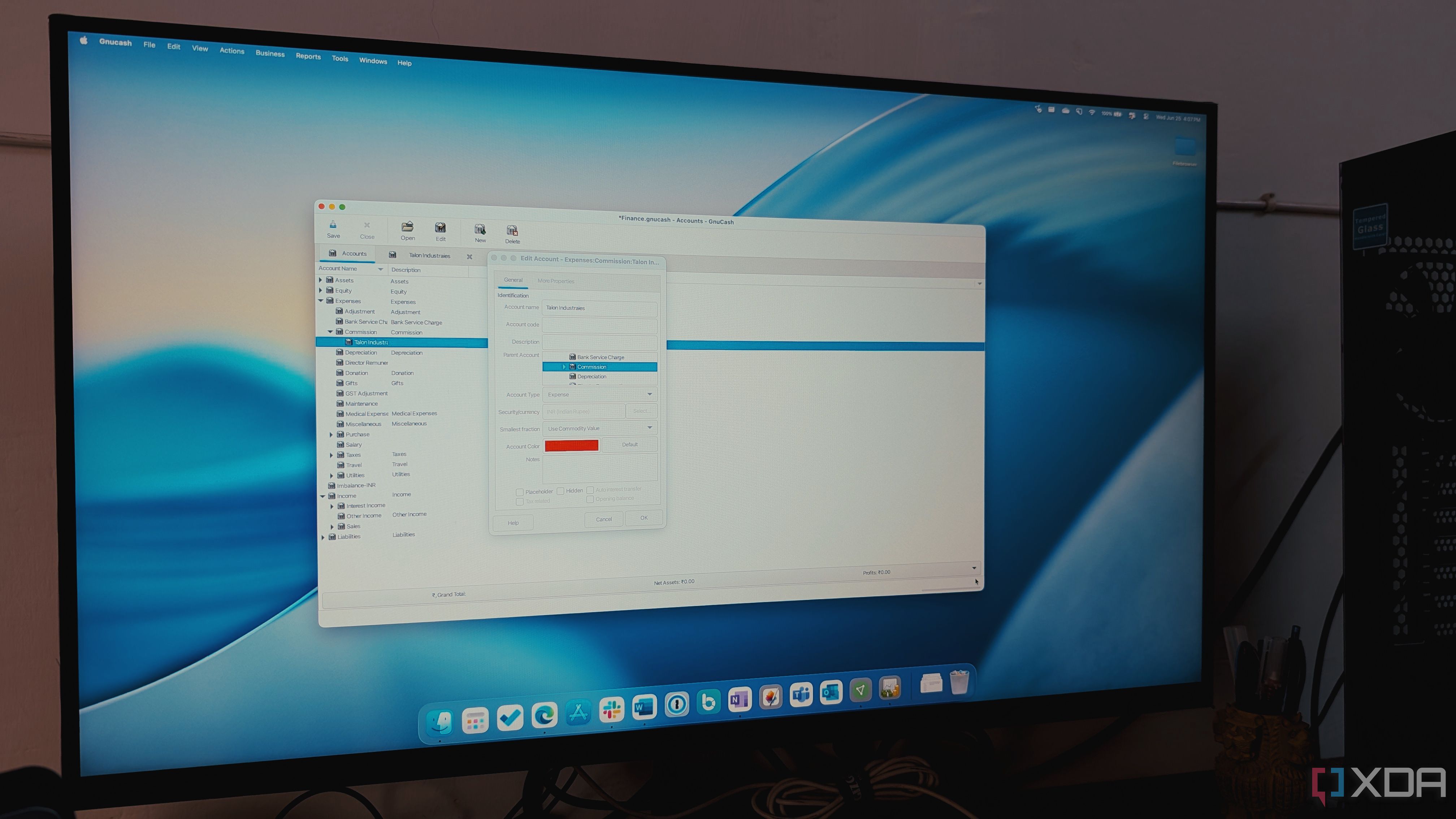 Screenshot of free accounting software interface