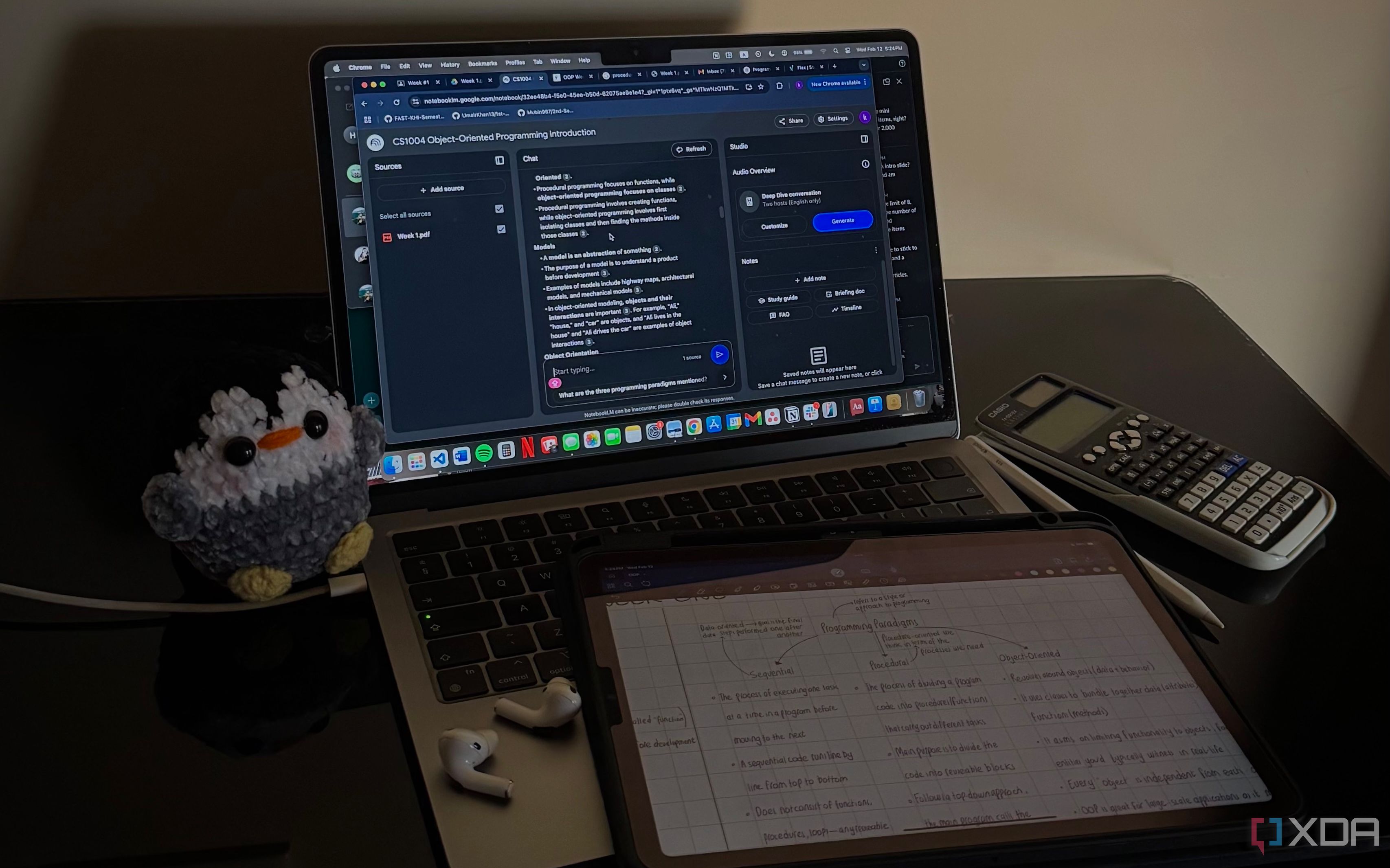 NotebookLM running on MacBook