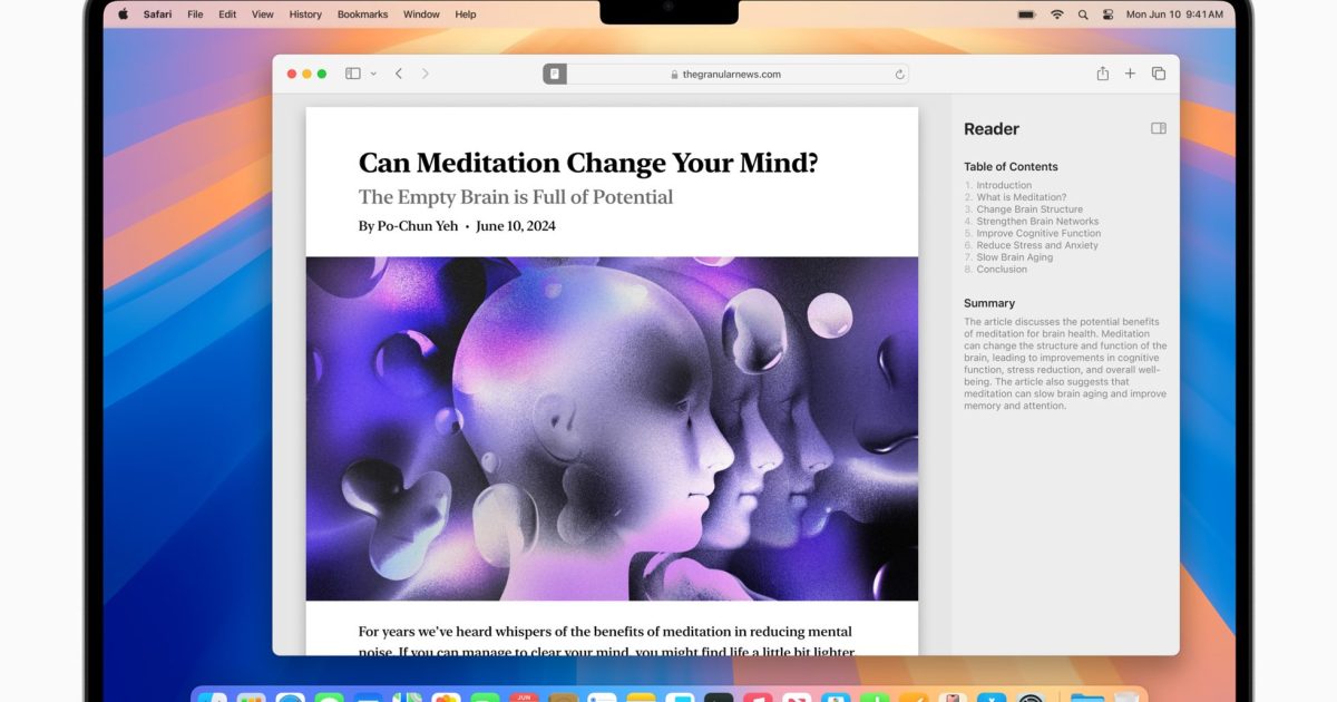 Safari tabs feature shown at Apple event