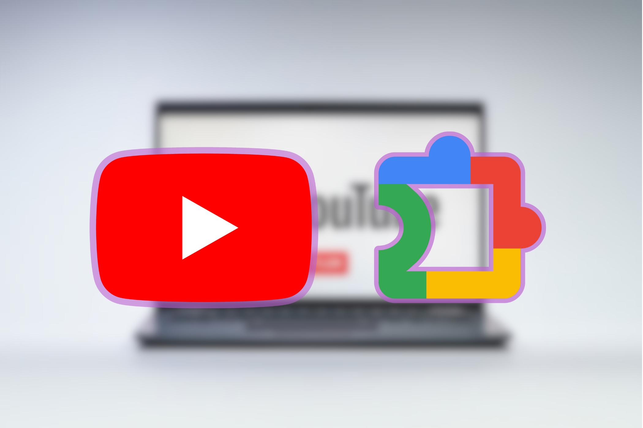 YouTube and browser extension logos.