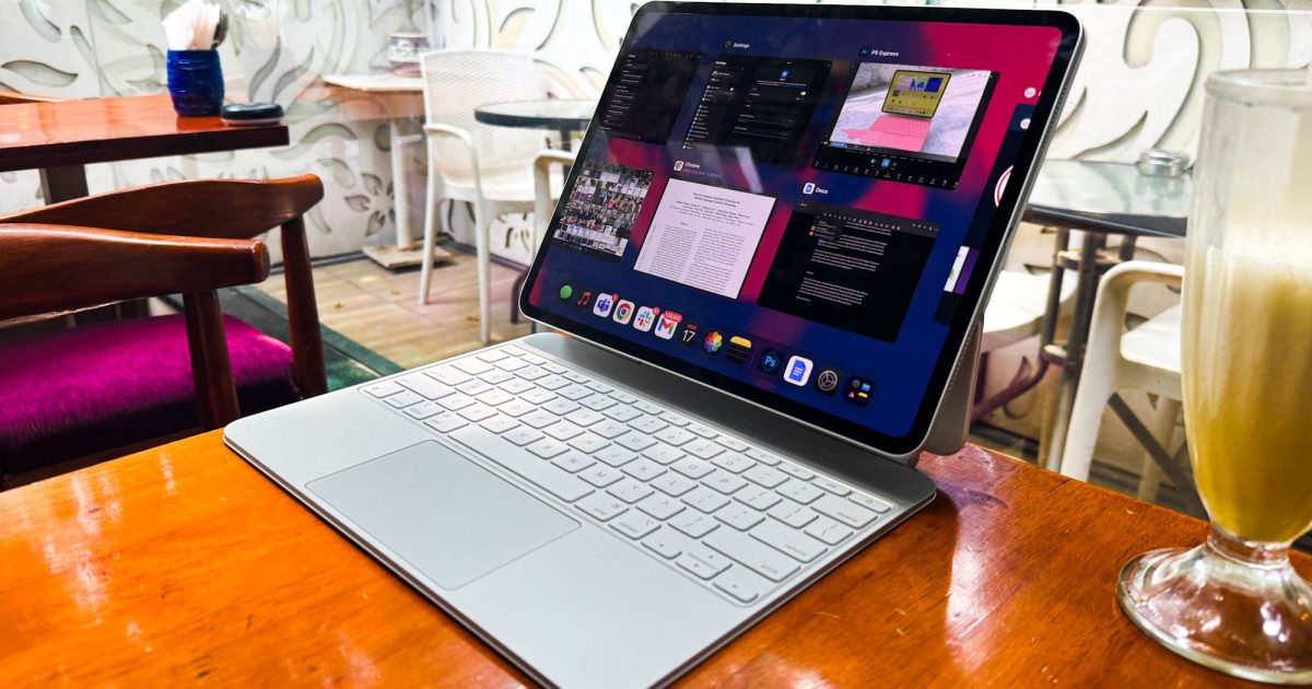 iPad and Magic Keyboard side profile