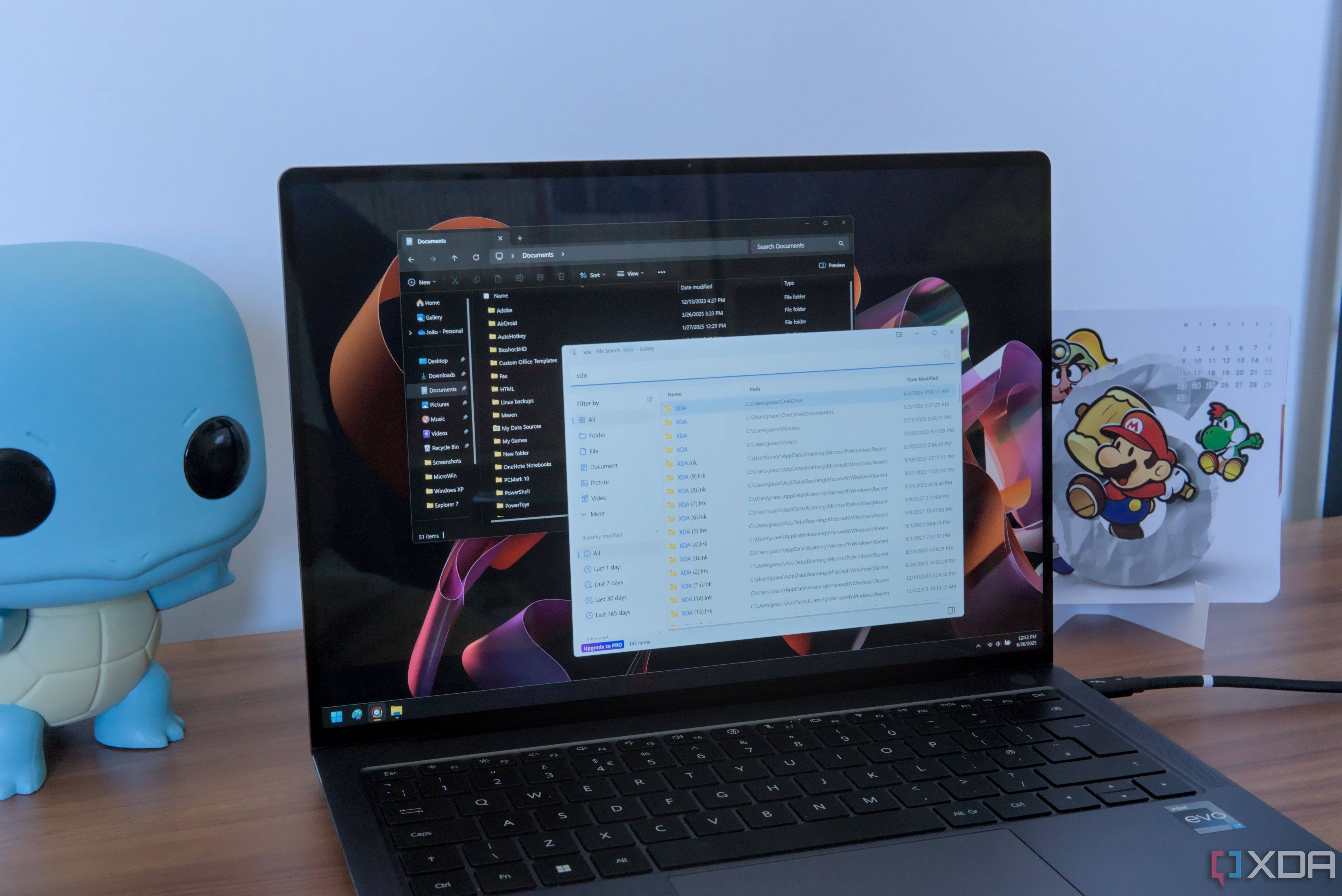 Windows desktop with utility apps