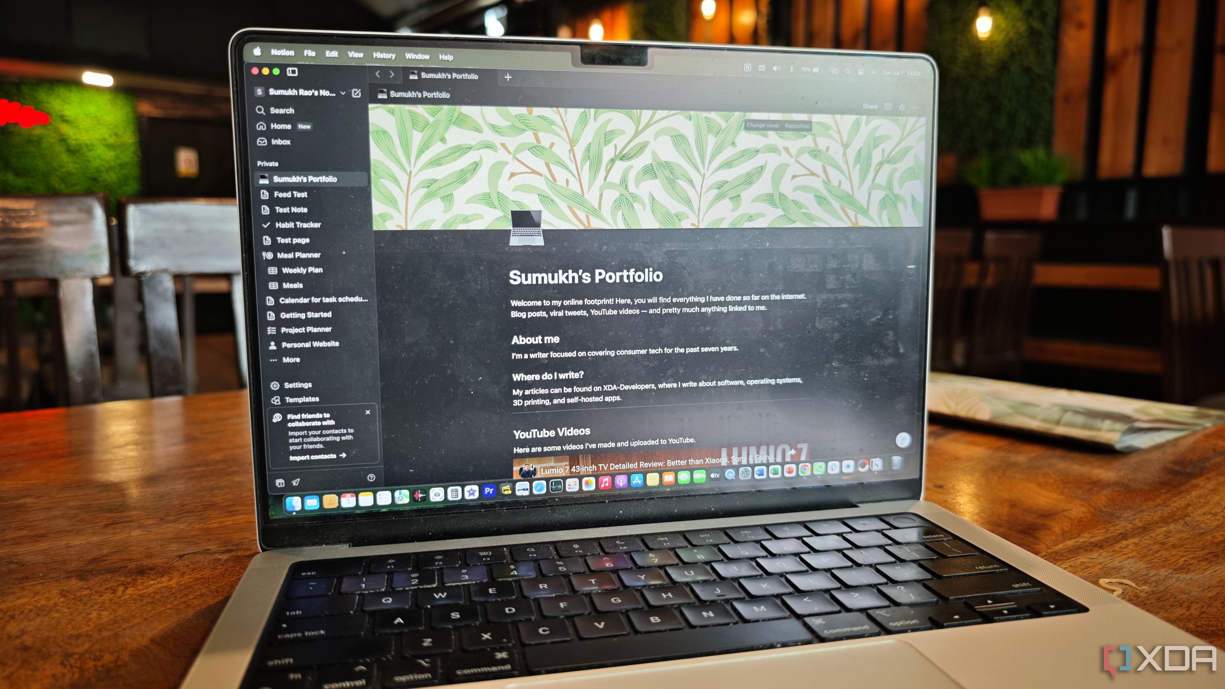 A Notion-built landing page