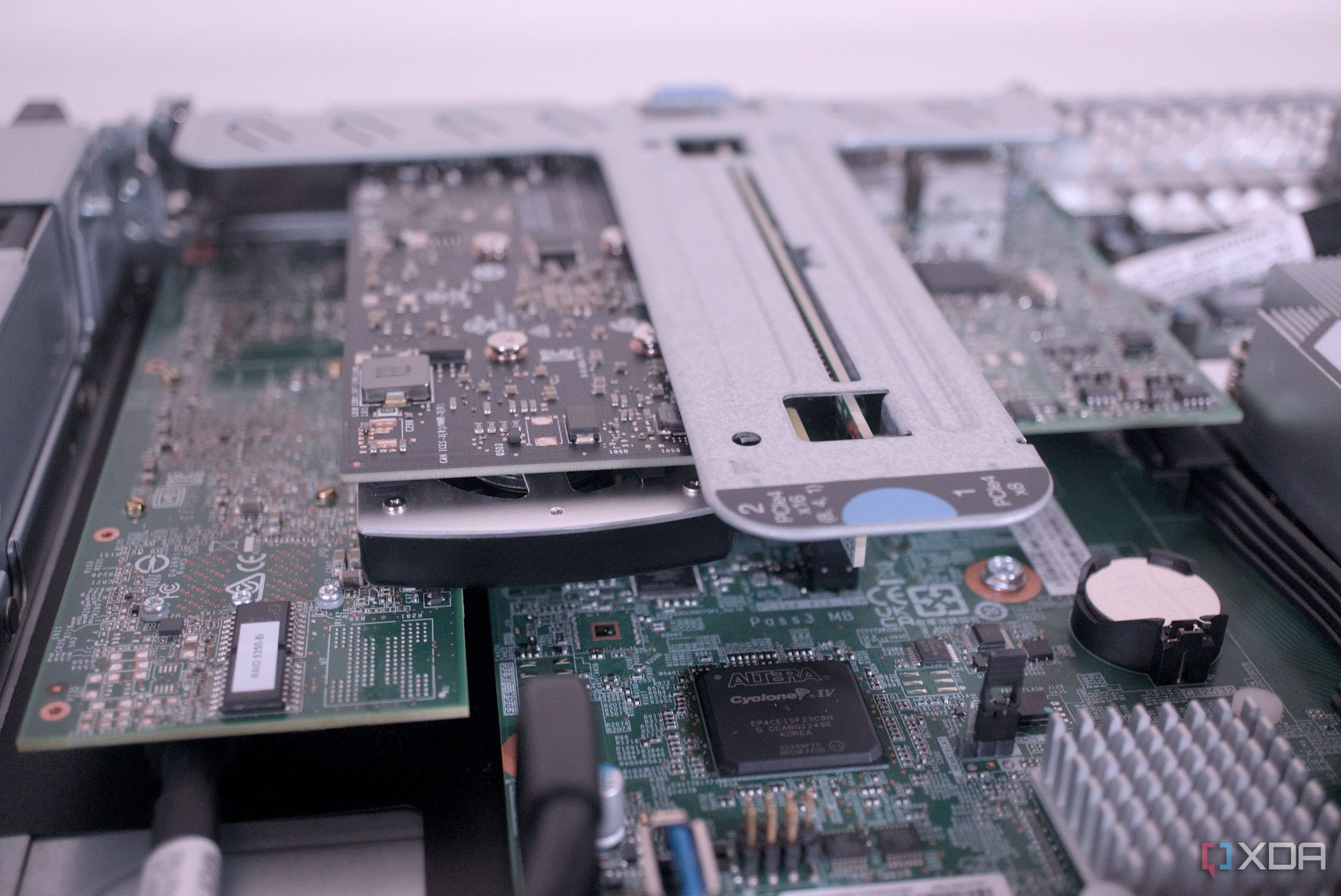 Server hardware with PCI cards inside