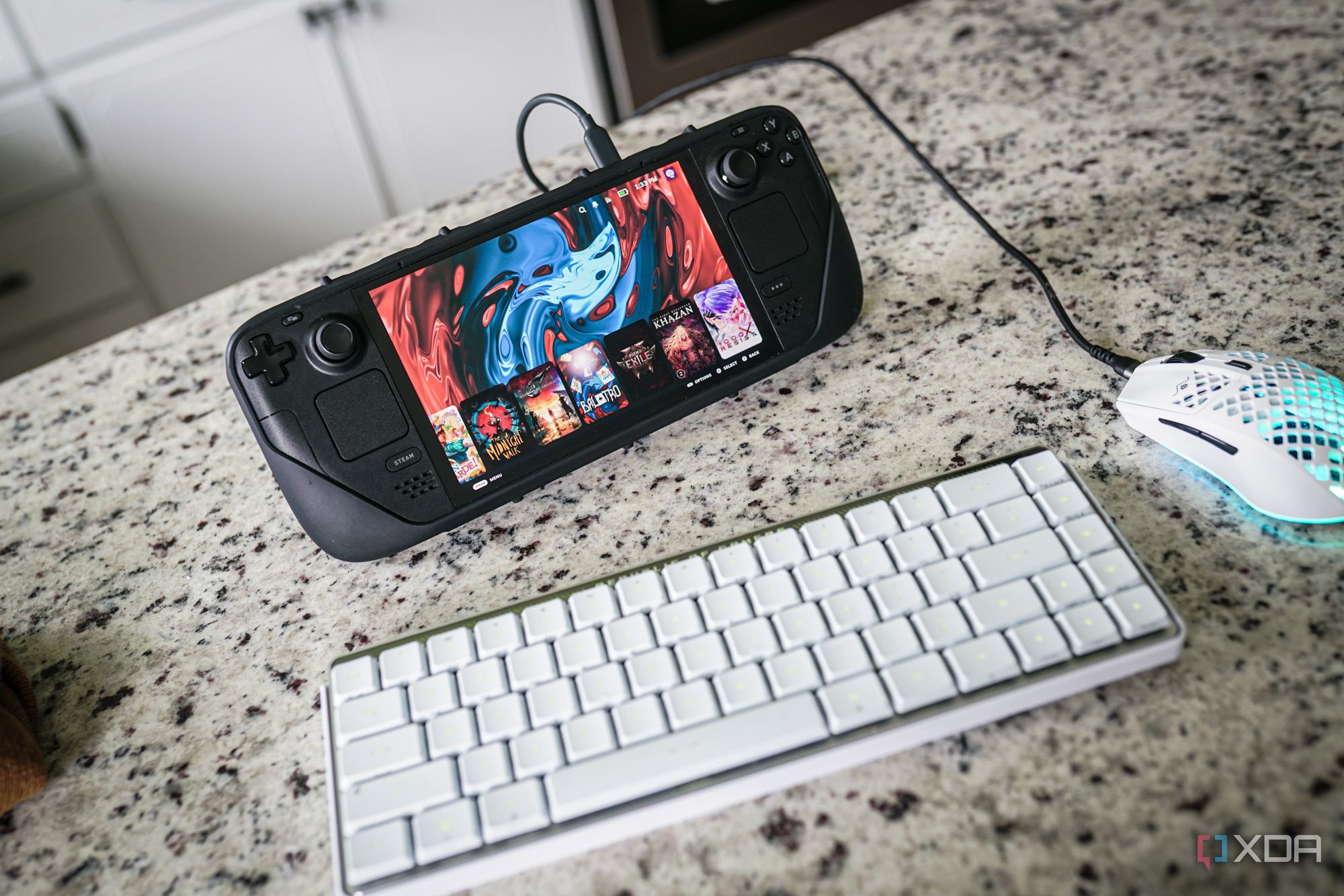 Steam Deck handheld gaming device