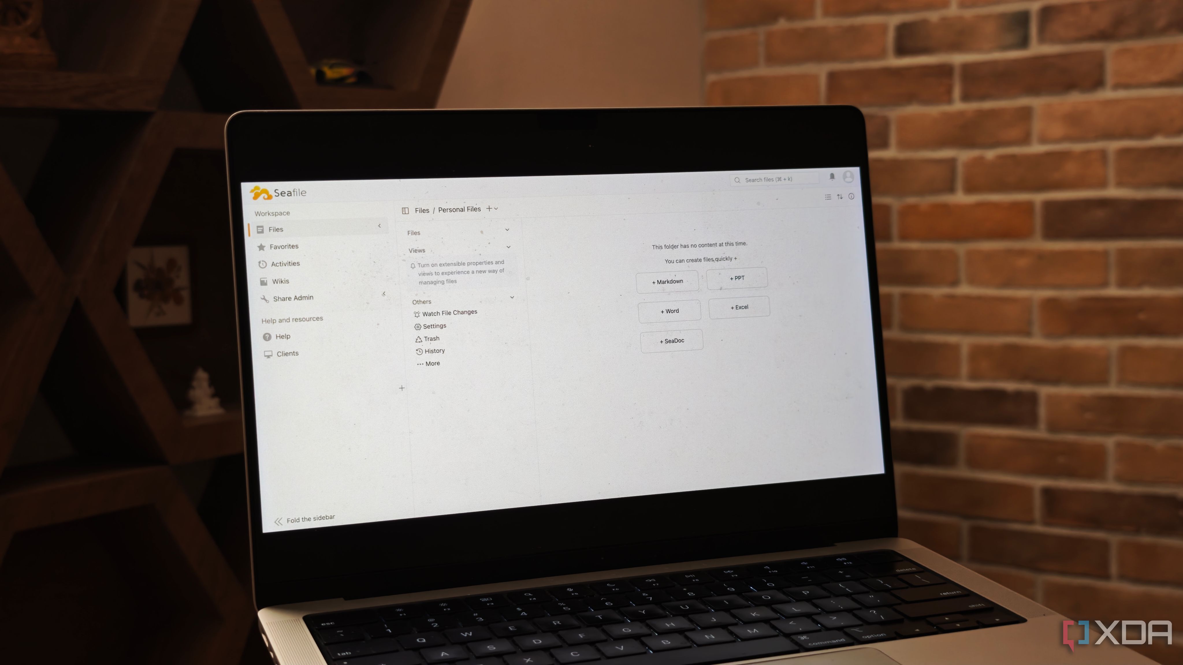 Seafile logo and cloud storage interface