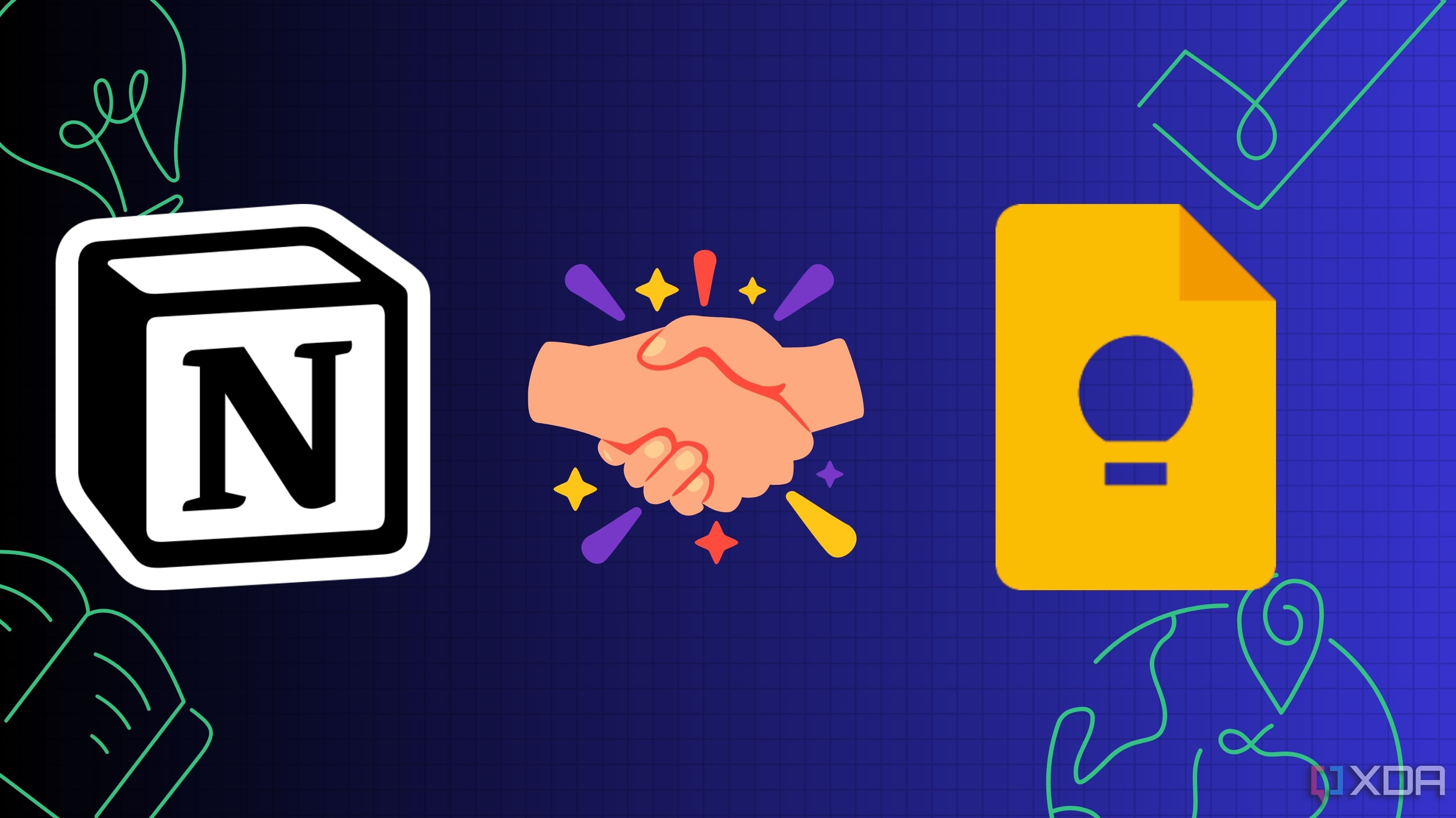 Notion and Google Keep app logos