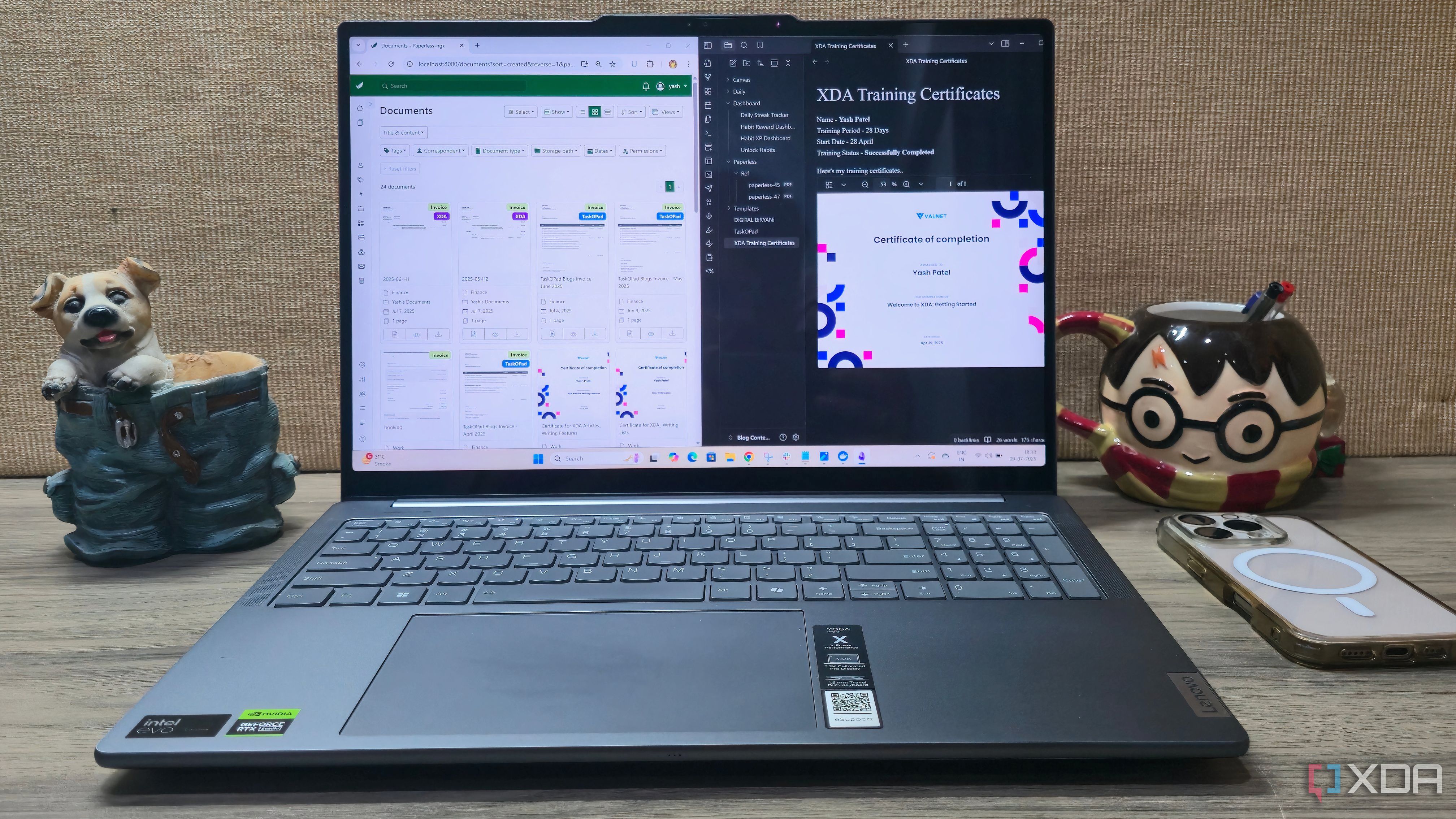 Obsidian and Paperless-ngx integration interface
