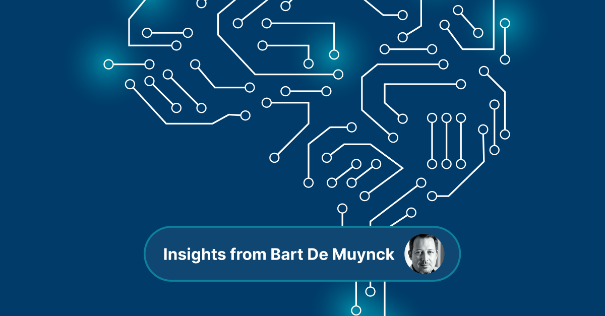 Artificial intelligence digital brain illustration over blue technology background