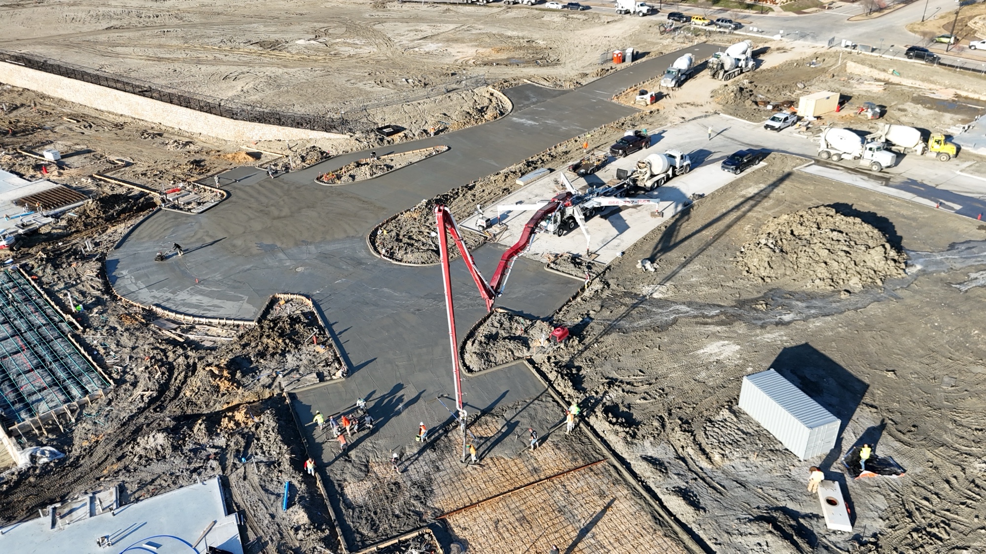 site concrete pour