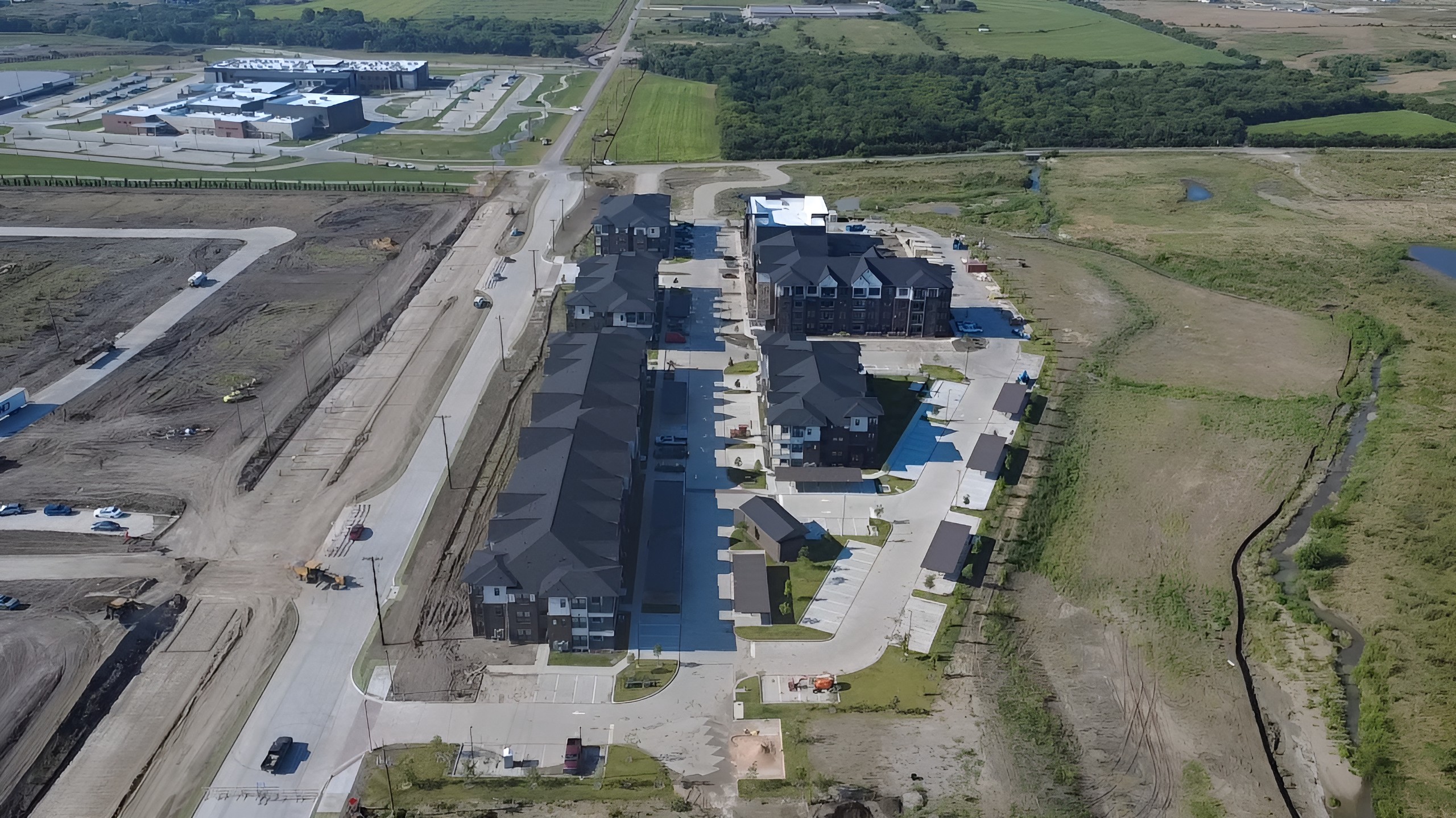 PT foundations across five buildings at Merritt Crossing