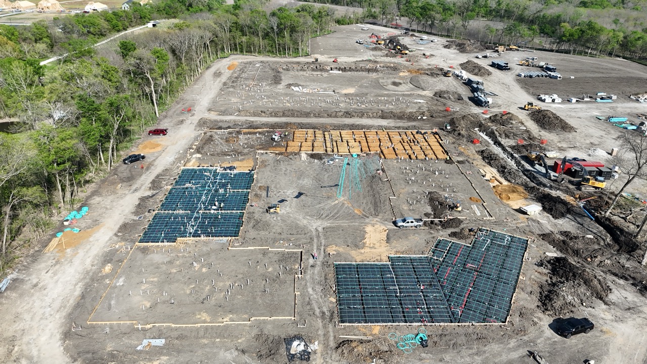 Aura at Trinity Falls PT foundations, paving, and community infrastructure in McKinney, TX