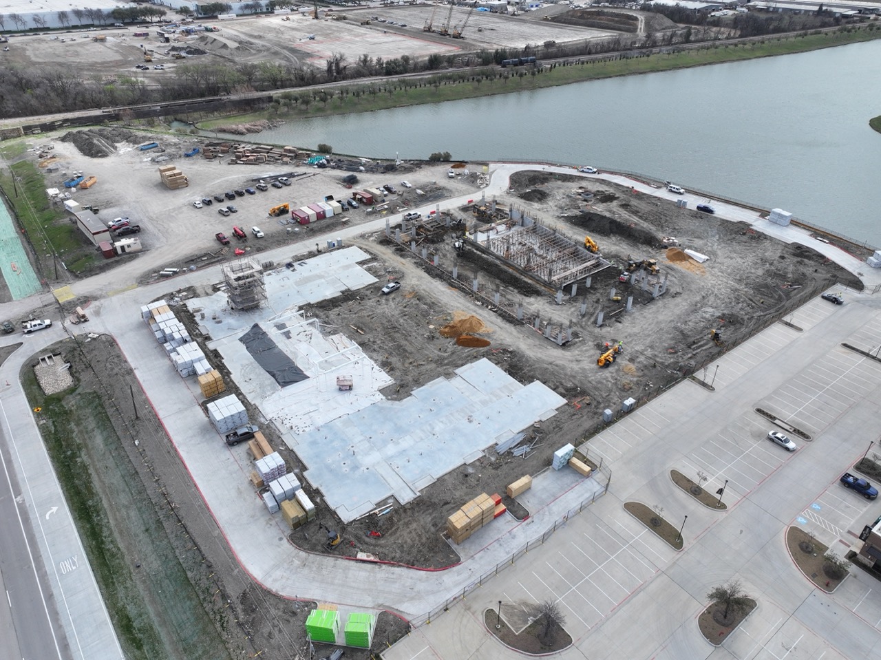 Cast-in-place parking structure in Farmers Branch, TX