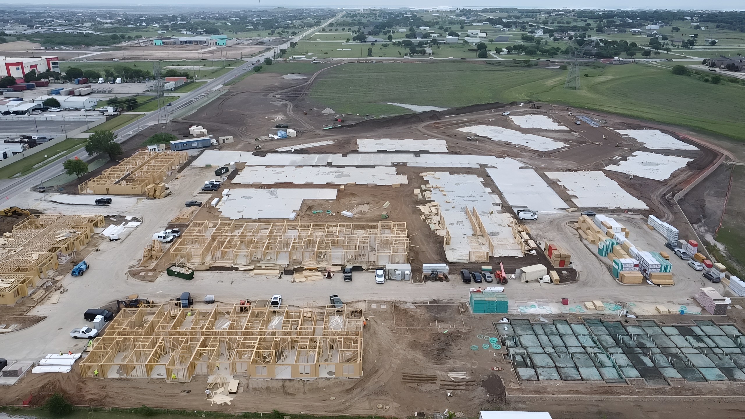Bonds Ranch concrete construction in Fort Worth for Blackland Partners