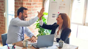People giving high-five