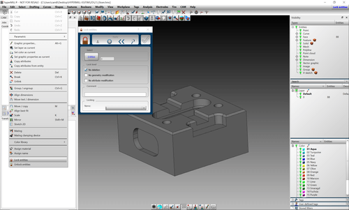 hyperMILL Lock ve Unlock Entities