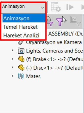 SOLIDWORKS’de Kullanılan Hareket Analizi Türleri