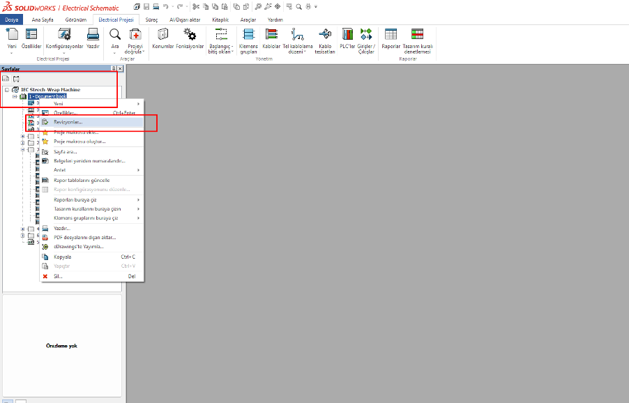 SOLIDWORKS ELECTRICAL'da Revizyon Yönetimi