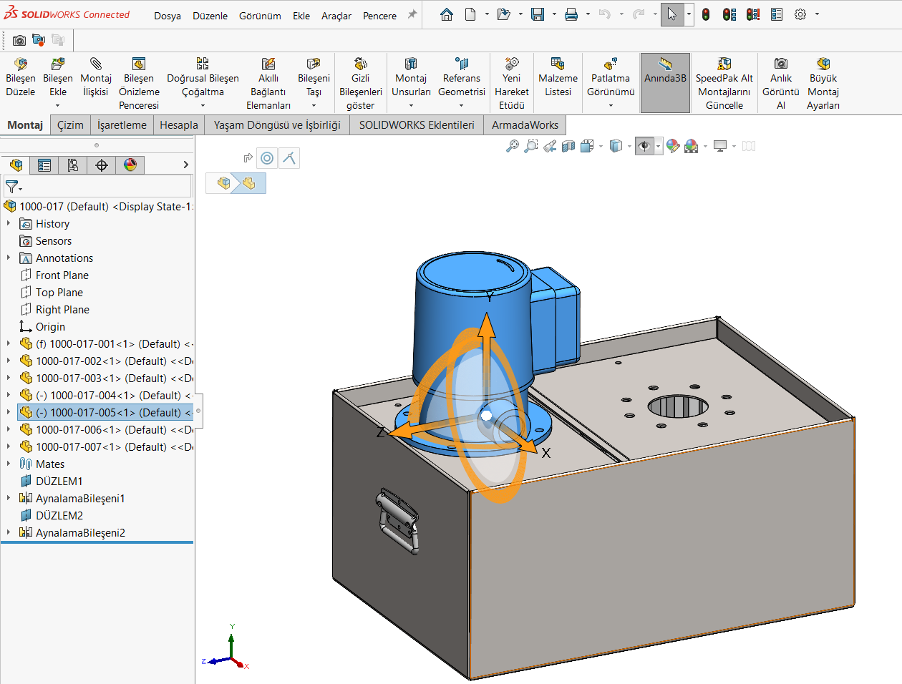 SOLIDWORKS'te Zarf Bileşen Kullanımı