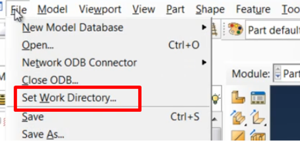 ABAQUS SET WORK DIRECTORY (ÇALIŞMA DİZİNİ AYARLAMA)