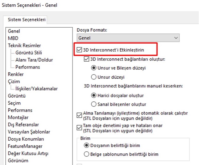STEP Dosyasını SOLIDWORKS Formatına Kaydederken En Uygun Ayarlar