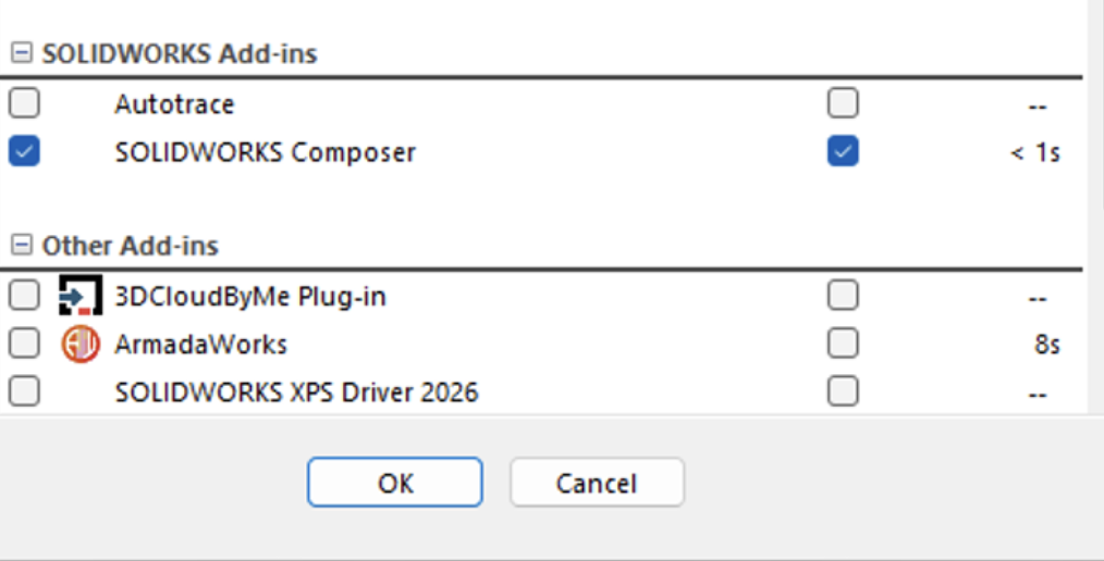 SOLIDWORKS Eklentiler Nasıl Etkinleştirilir veya Devre Dışı Bırakılır?