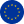 Blue circle of 12 gold stars representing the flag of the European Union.