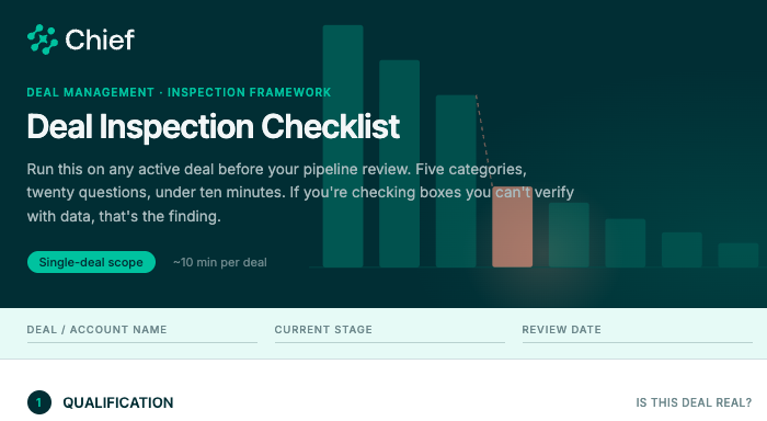 A preview of Chief's Deal Inspection Checklist