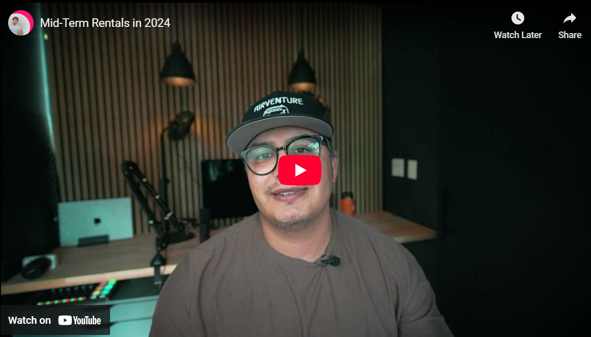 Long-form YouTube video for Mid-Term Rentals in 2024, showcasing in-depth storytelling and high-quality production.