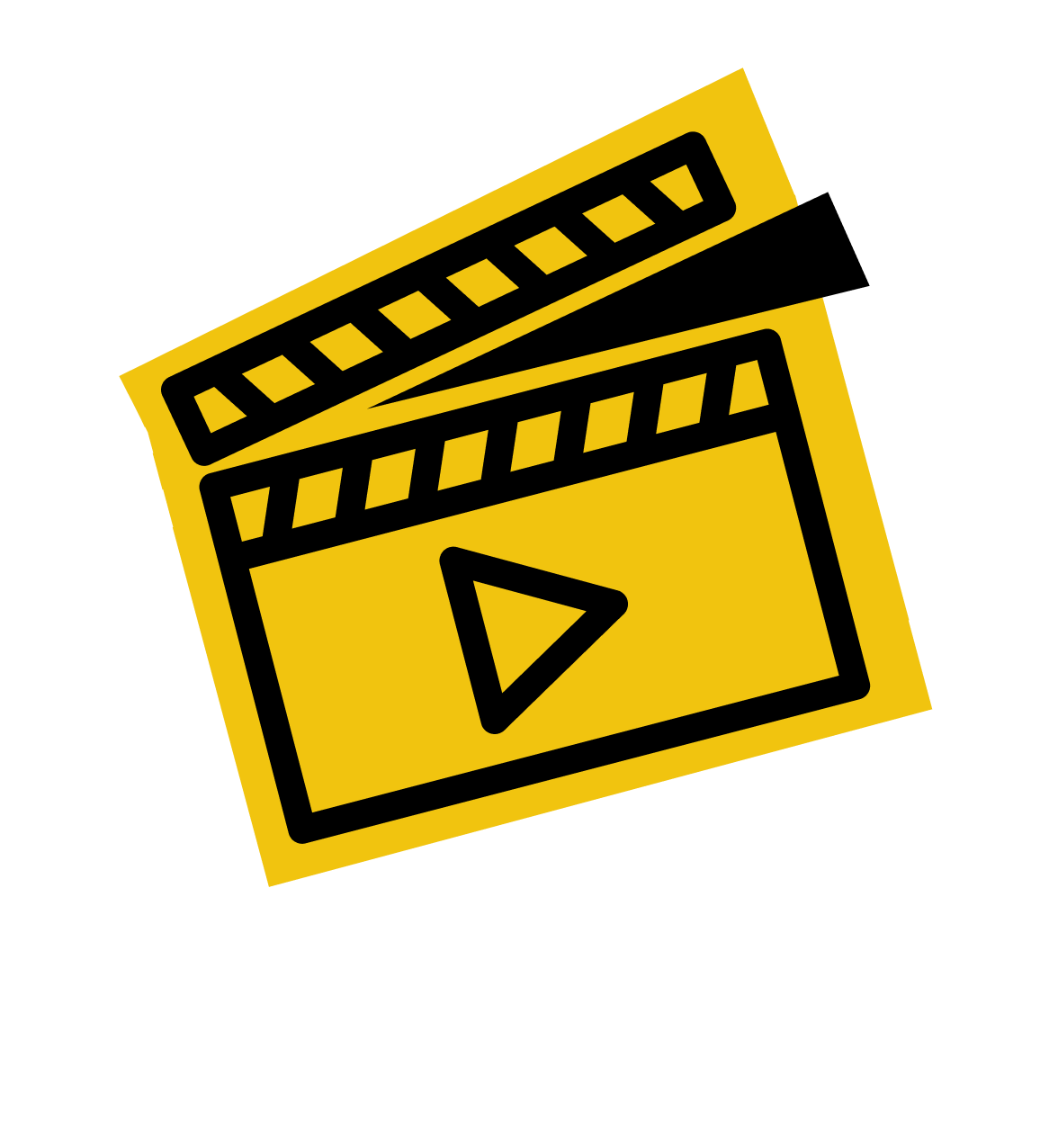 Animated clapperboard moving gif