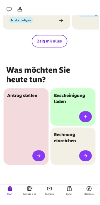 Foto der BARMER App