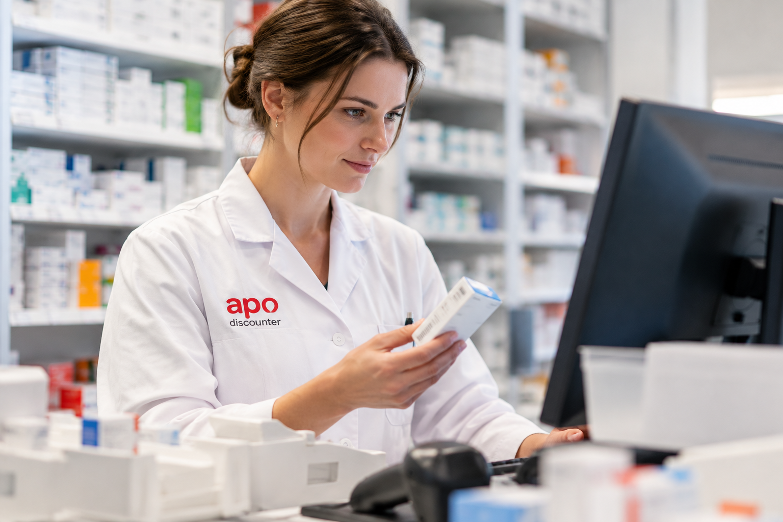 Das deutsche Apotheker-Team von apodiscounter prüft jede Ihrer Medikamentenbestellungen persönlich. Digital, aber persönlich für Sie da!