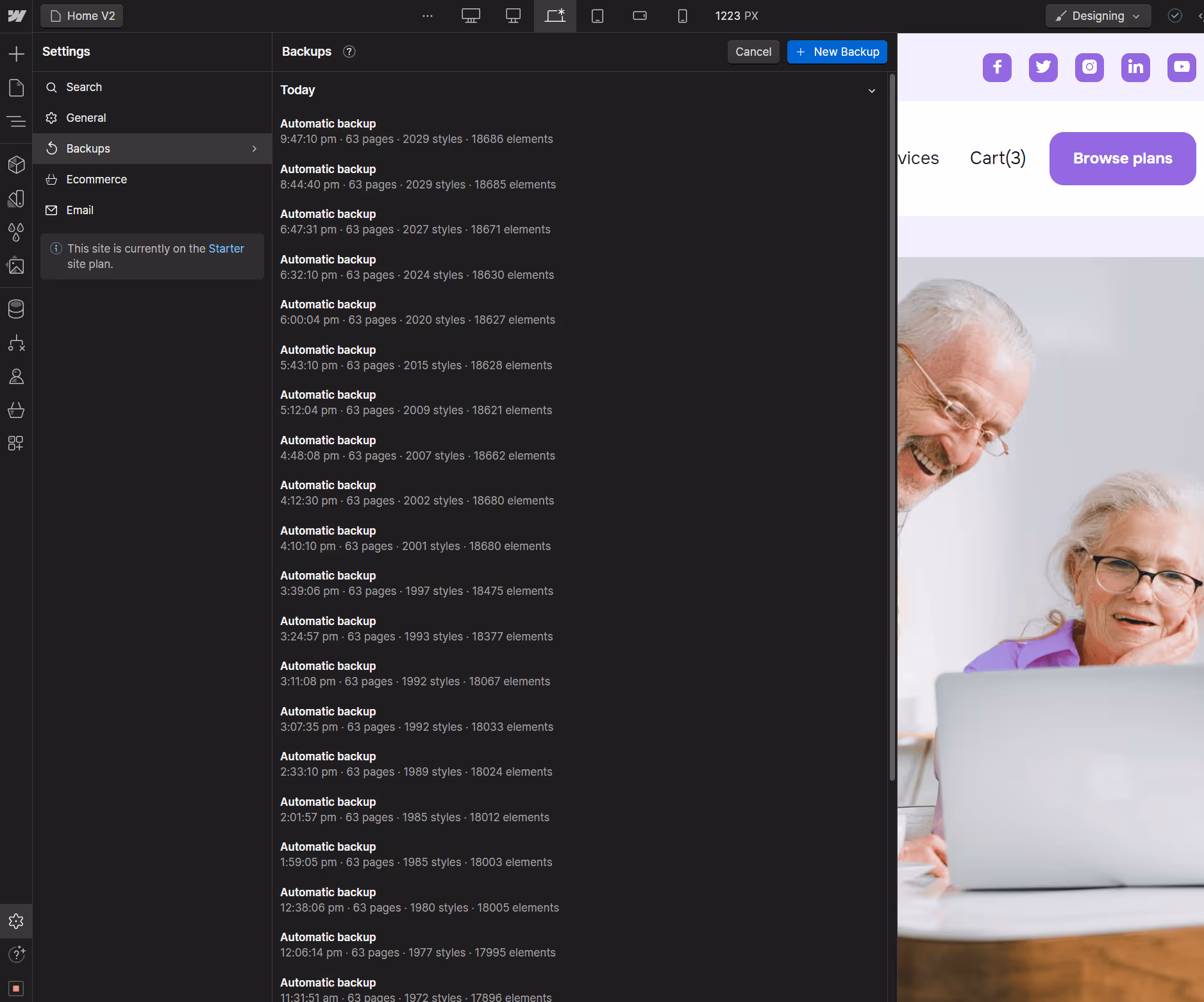 Backups - ElderlyCare X Webflow Template