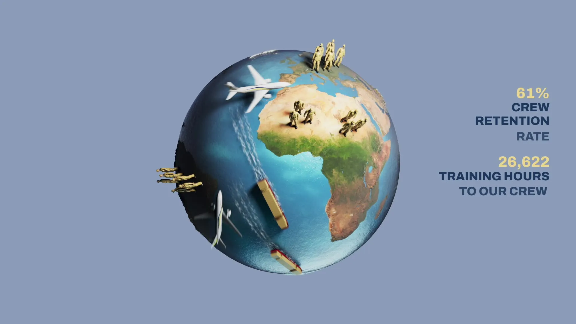 Animation einer Weltkugel